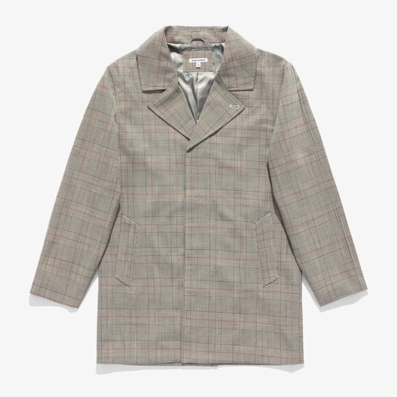 NWT Banks Journal Downtown Check Plaid Trench Coat Jacket Crock S L Gingham - Picture 4 of 13